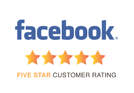 A five star customer rating from facebook