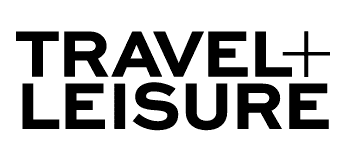 A black and white logo of travel leisure.