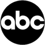 A black and white logo of the abc television network.