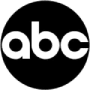 A black and white logo of the abc television network.