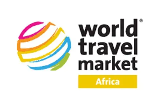 A logo for the world travel market in africa.