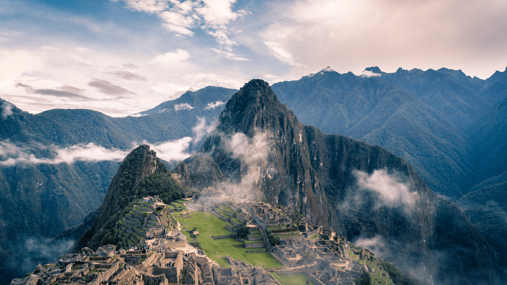 A view of the mountains from above.