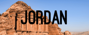 A picture of the word jordan written in front of a mountain.